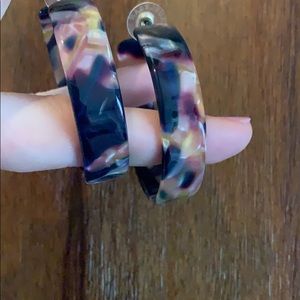 BaubleBar Jewelry - BaubleBar Multi Colored Resin Hoops BaubleBar Jewelry - BaubleBar Multi Colored Resin Hoops